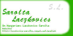 sarolta laczkovics business card